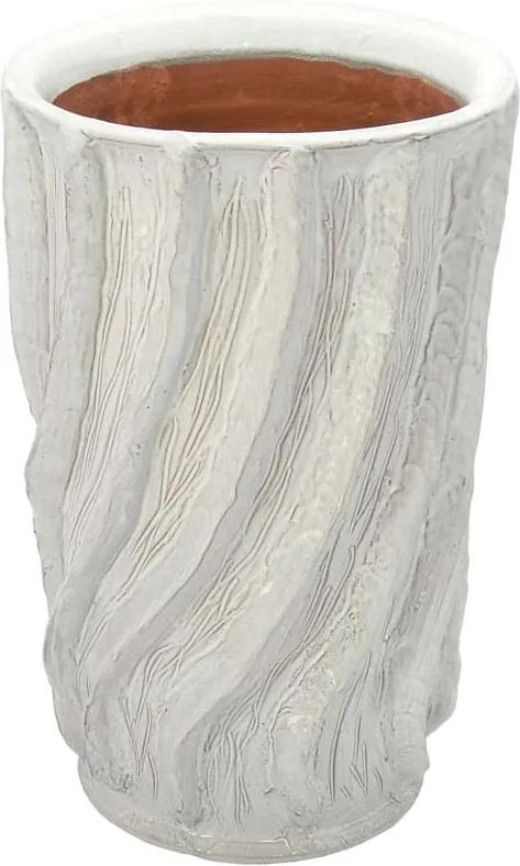 Vaso Decorativo em Cerâmica Branco - 34x21cm
