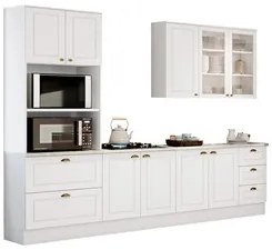 Cozinha Modulada Completa 271cm 5 Peças 9 Portas 5 Gavetas Liana H02 B