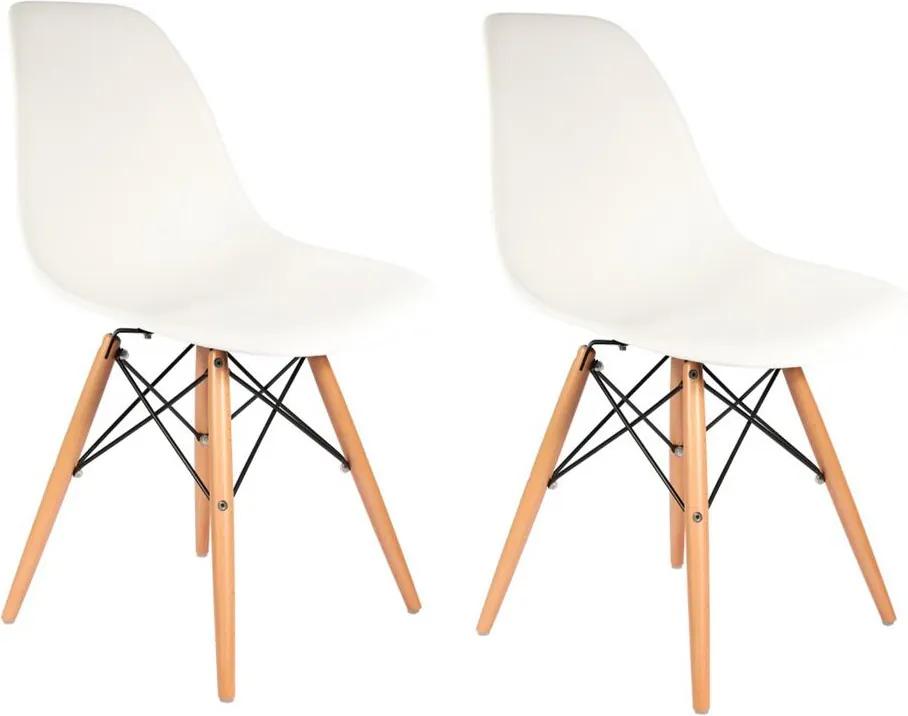 Conjunto 2 Cadeiras Eiffel Eames DSW Branca