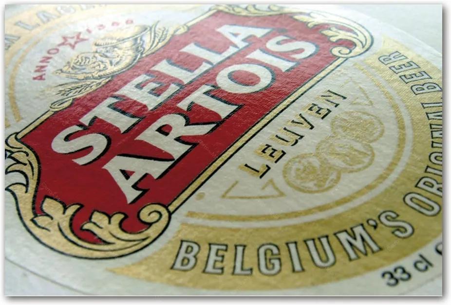 Placa Decorativa Rótulo de Cerveja Stella Artois Média - 30x20 cm