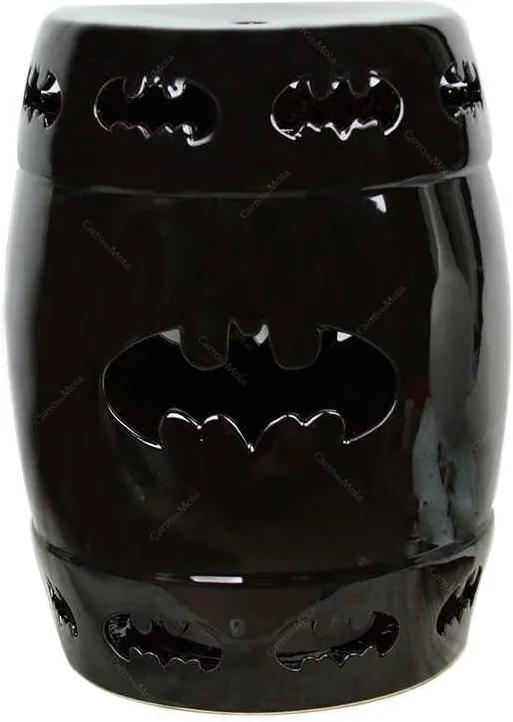 Garden Seat DC Comics Batman Preto em Cerâmica - Urban - 46x33 cm
