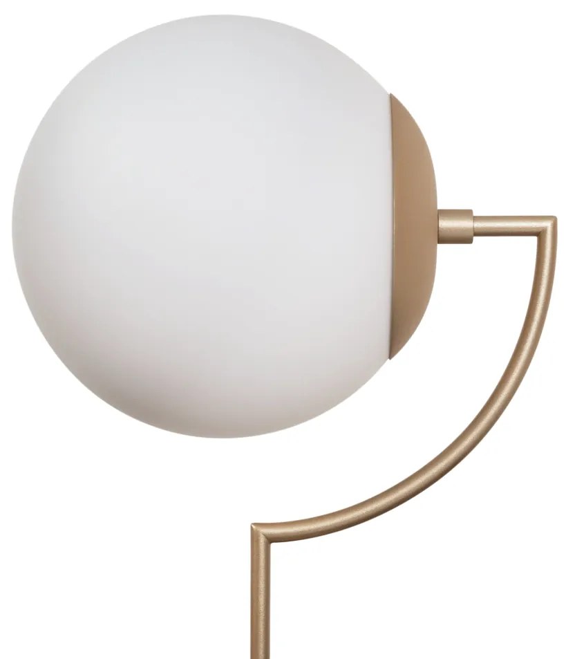 Abajur Allen 20X25,6X42Cm 1Xe27 Alumínio E Globo Ø20Cm - Usina 25007/2... (AV-M - Avelã Metálico, AMBAR)
