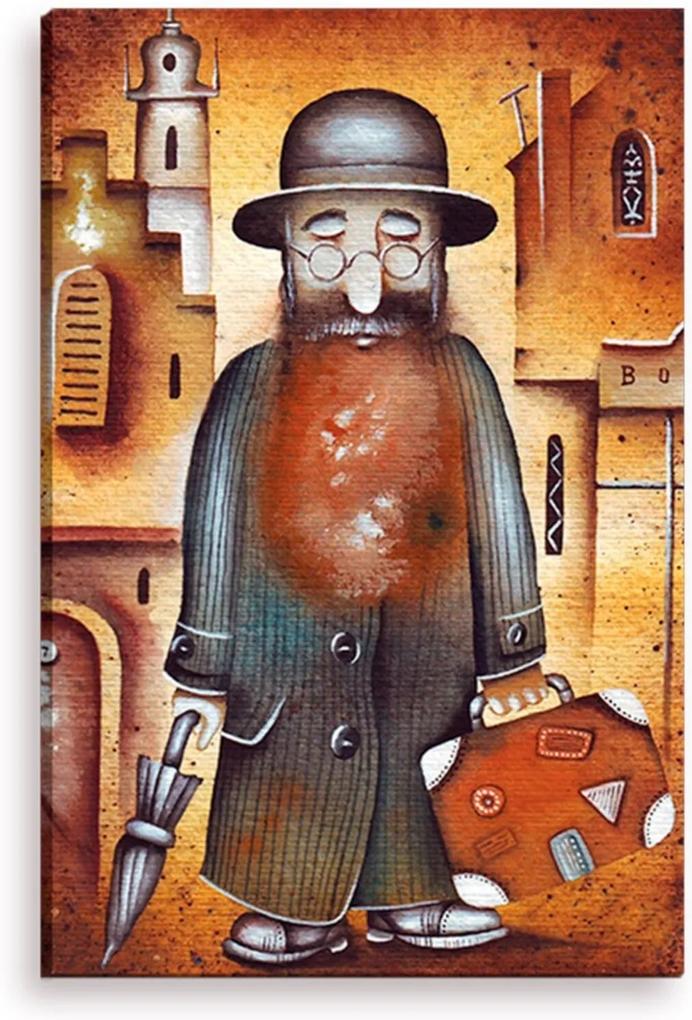 Tela Decorativa Estilo Pintura Homem Ortodoxo - Tamanho: 90x60cm (A-L) Unico