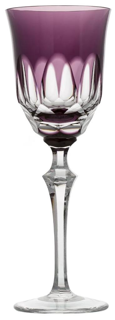 Taça de Cristal Lapidado P/ Vinho Branco Ametista - 55