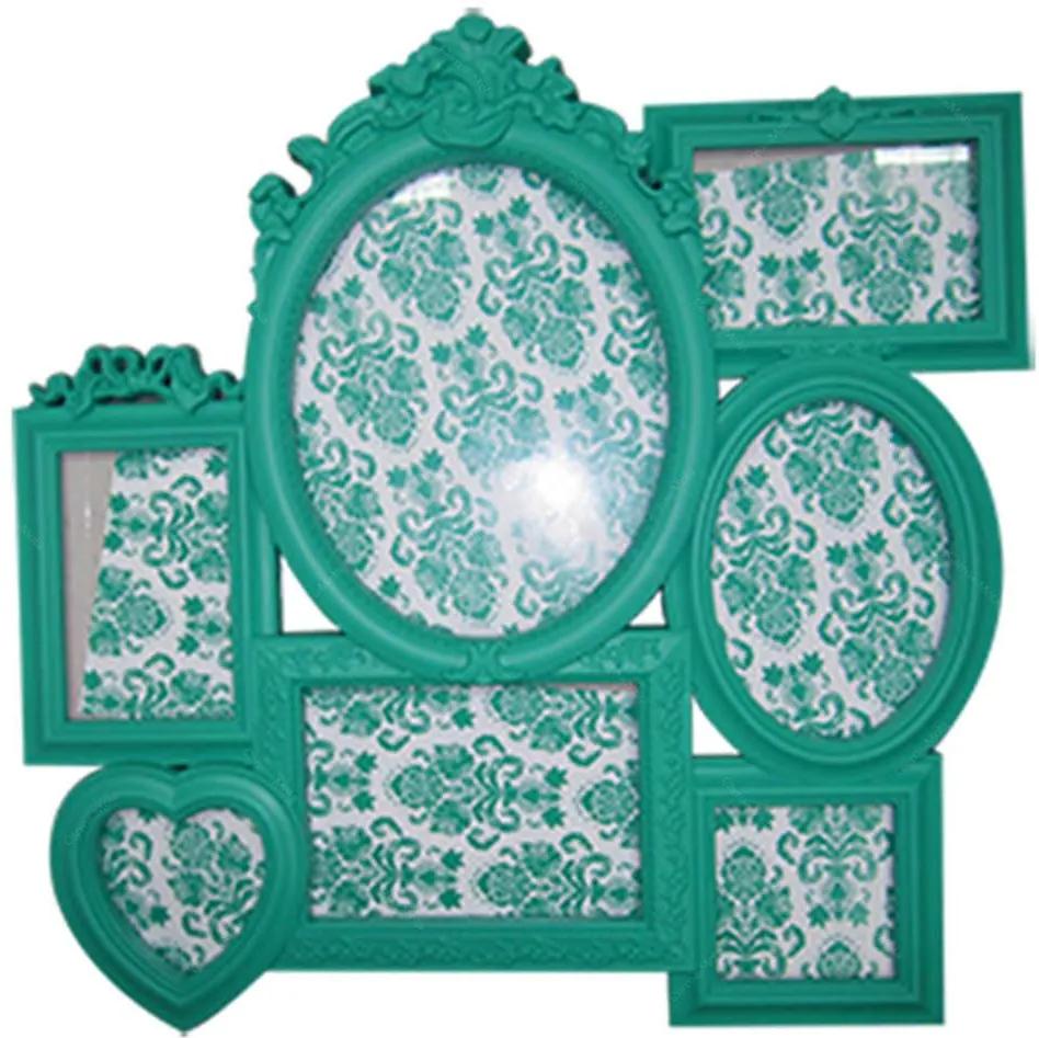 Porta-Retrato de Parede Romantic Frames Green em Polipropileno - Urban