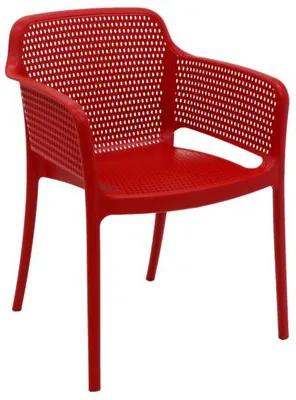 Cadeira Tramontina Gabriela Vermelha em Polipropileno e Fibra de Vidro