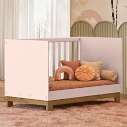 Berço Americano Mini Cama Slim Q Encanto Rosa - Qmovi