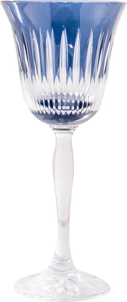 Taça de Cristal Lodz para Água de 220 ml - Azul Royal
