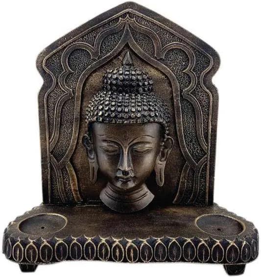 Altar Buda Hindu com Porta Incensos e Porta Velas Rechaud