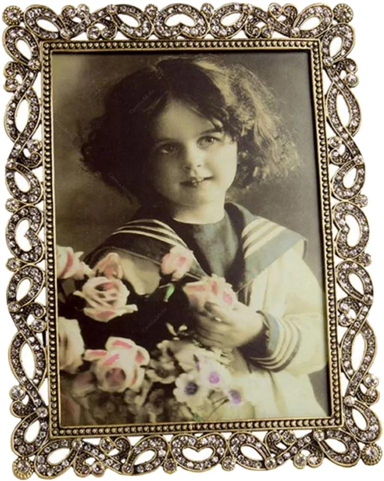 Porta-Retrato Josephine Dourado em Metal - 12x10 cm