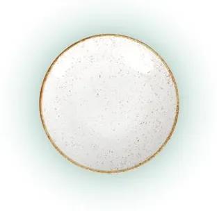 Prato Raso Tramontina Rústico Marrom em Porcelana Decorada 25 cm