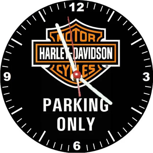 Relógio Decorativo Harley Davidson Parking Only