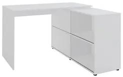 Mesa Escrivaninha em L Link e Estante Livreiro 45x81cm Lean A06 Branco