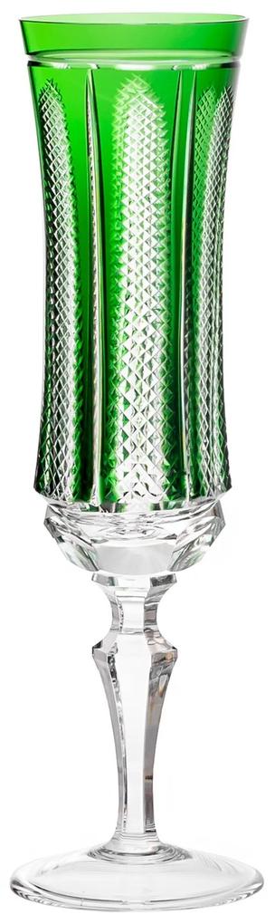 Taça de Cristal Lapidado para Champagne - Verde Escuro - Strauss  Verde Escuro