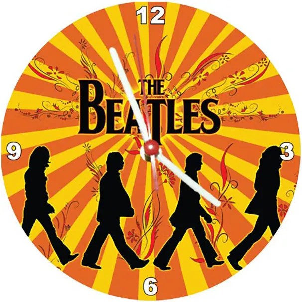 Relógio Decorativo Beatles Retrô Orange