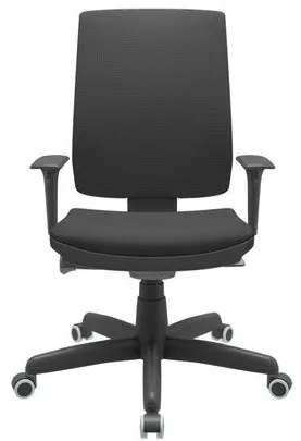 Cadeira Office Brizza Soft Aero Preto Autocompensador Base Standard 120cm - 63897 Sun House