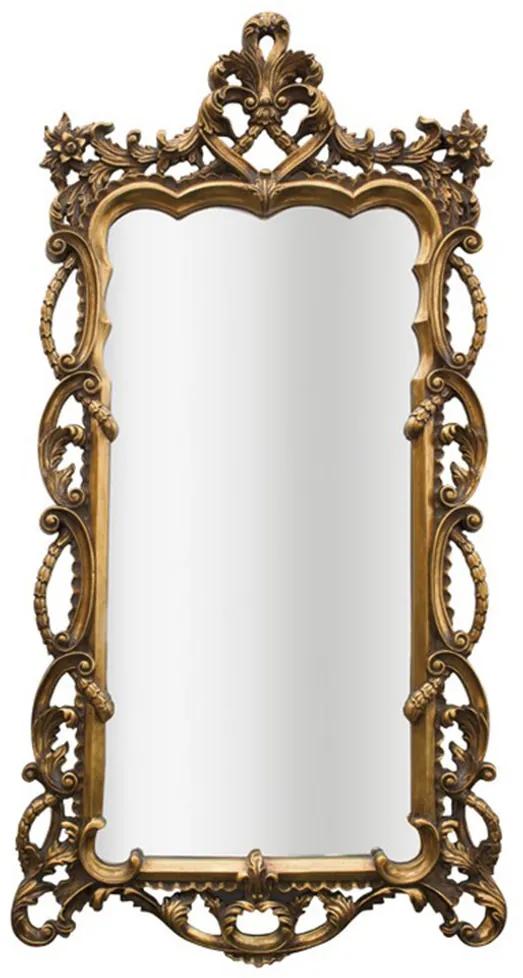 Espelho em Madeira Folheado a Ouro Moldura Decorativa