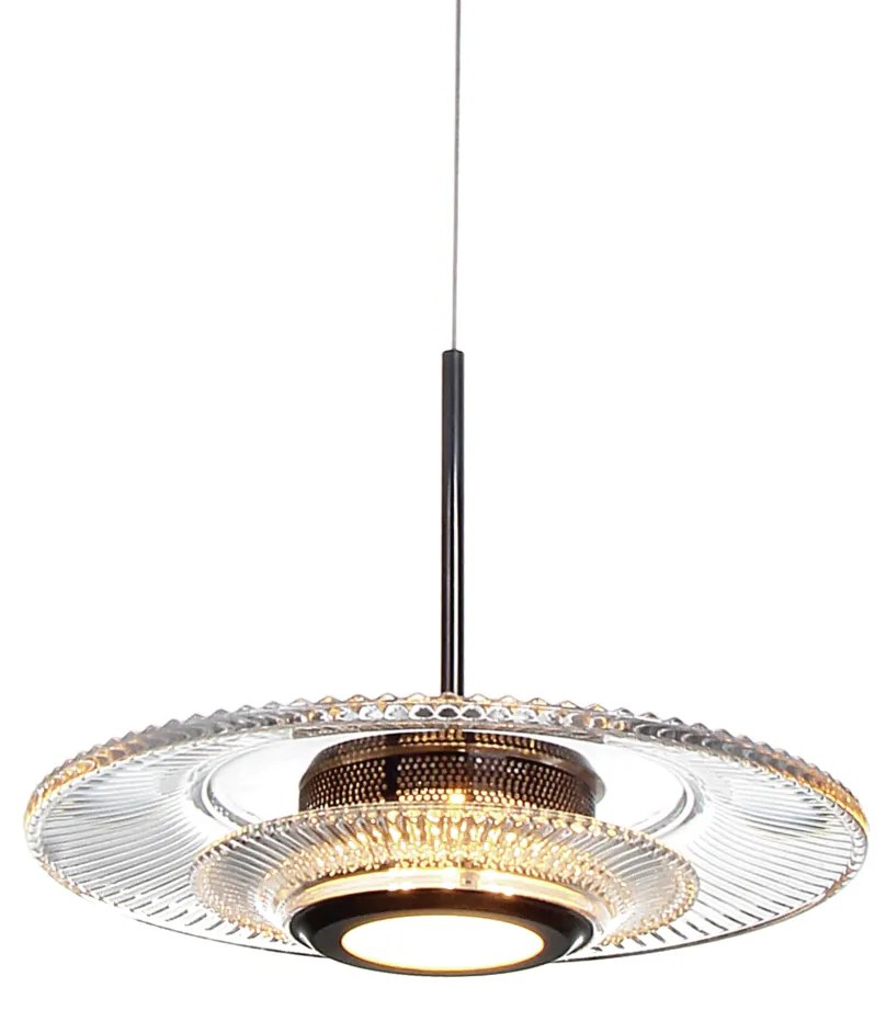 Pendente Sunflower Horizontal Ø31X20,5Cm 01Xled 9,4W 2700K Metal Alumi... (LUNA / ROSE FOSCO, 110v)