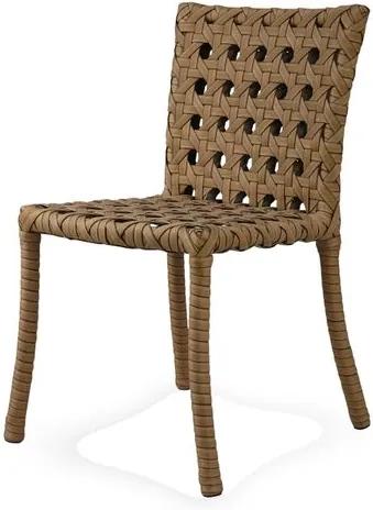 Cadeira Lone Estrutura Aluminio Revestido em Fibra Sintetica cor Madeira - 44544 - Sun House