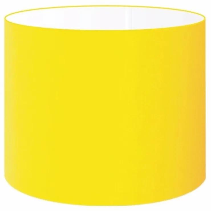 Cúpula em tecido cilíndrica abajur luminária cp-4146 40x30cm amarelo