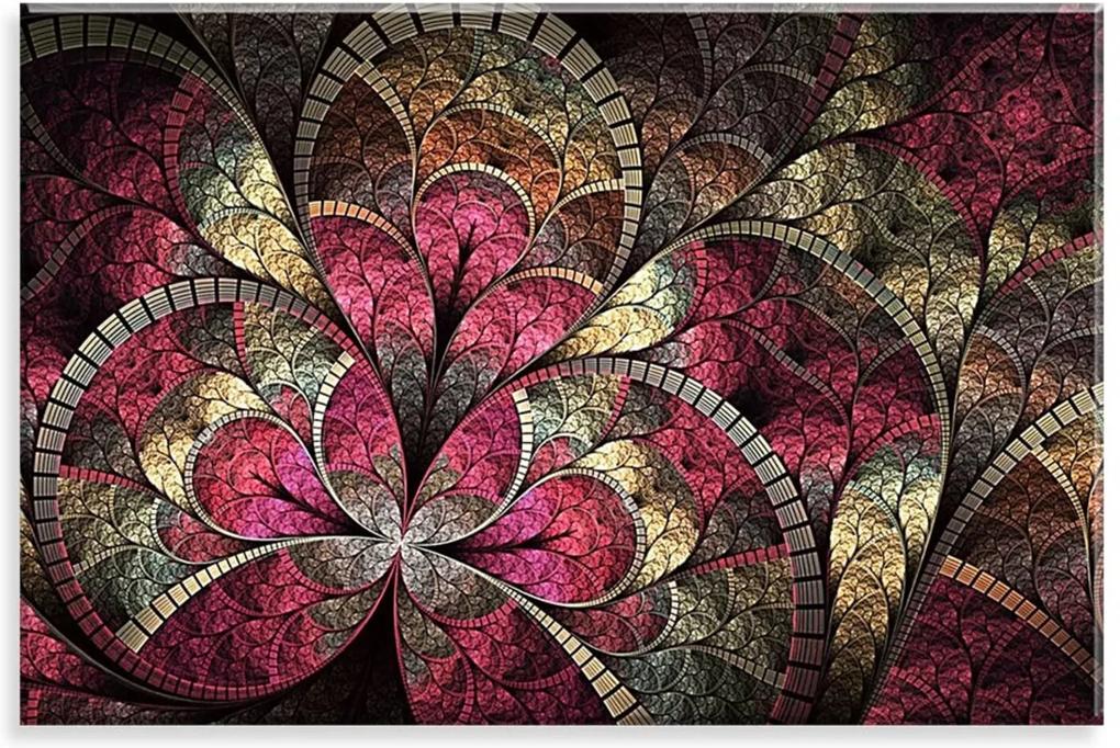 Tela Love Decor Decorativa em Canvas Vitral Rubi Multicolorido 90x60cm