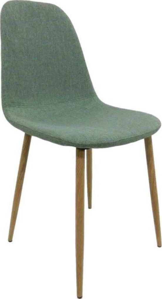 Cadeira Belle Verde Claro Tecido Linho Resistente Base Aço Pintado Byartdesign