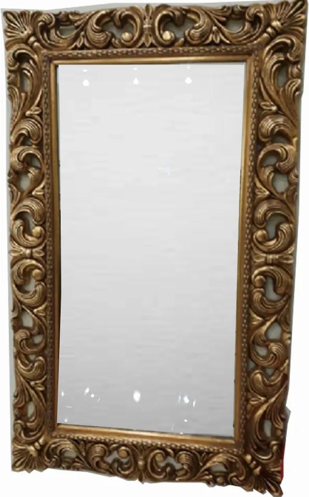Espelho Moldura Dourada Clássica Entalhada Grande - 140x110cm
