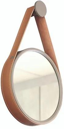 Espelho Decorativo Marrom 35Cm