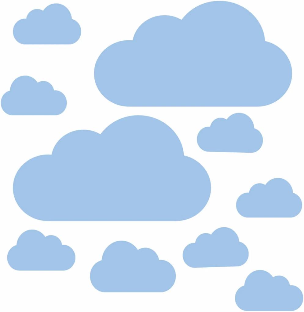 Adesivo de Parede Nuvens Azul para Quarto Infantil