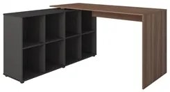 Conjunto Escritório Home Office 4 Peças Side A06 Ipê/Preto - Mpozenato