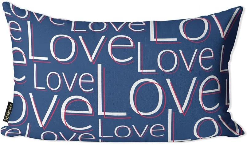 Capa para Almofada Personalizada Love Azul 30x5030x50cm