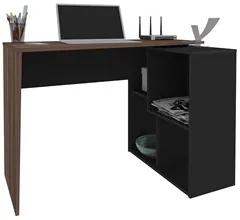 Mesa Escrivaninha 2 em 1 com Nichos Arbo A06 Ipê/Preto - Mpozenato