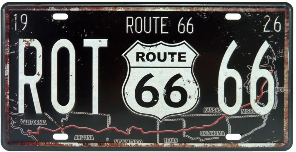 Placa Decorativa De Metal Route 66 1926 Kasa Ideia