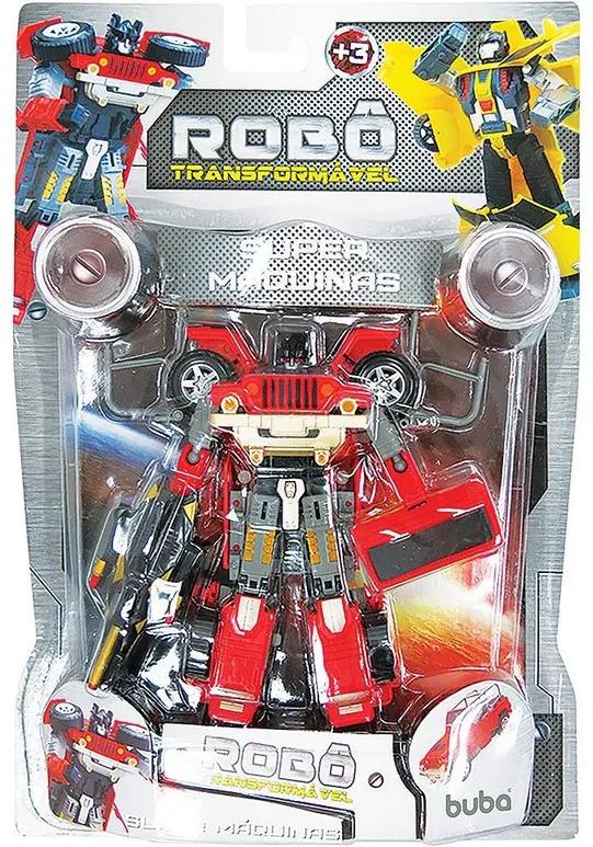 Robô Transformável Super Máquinas - Vermelho - Buba
