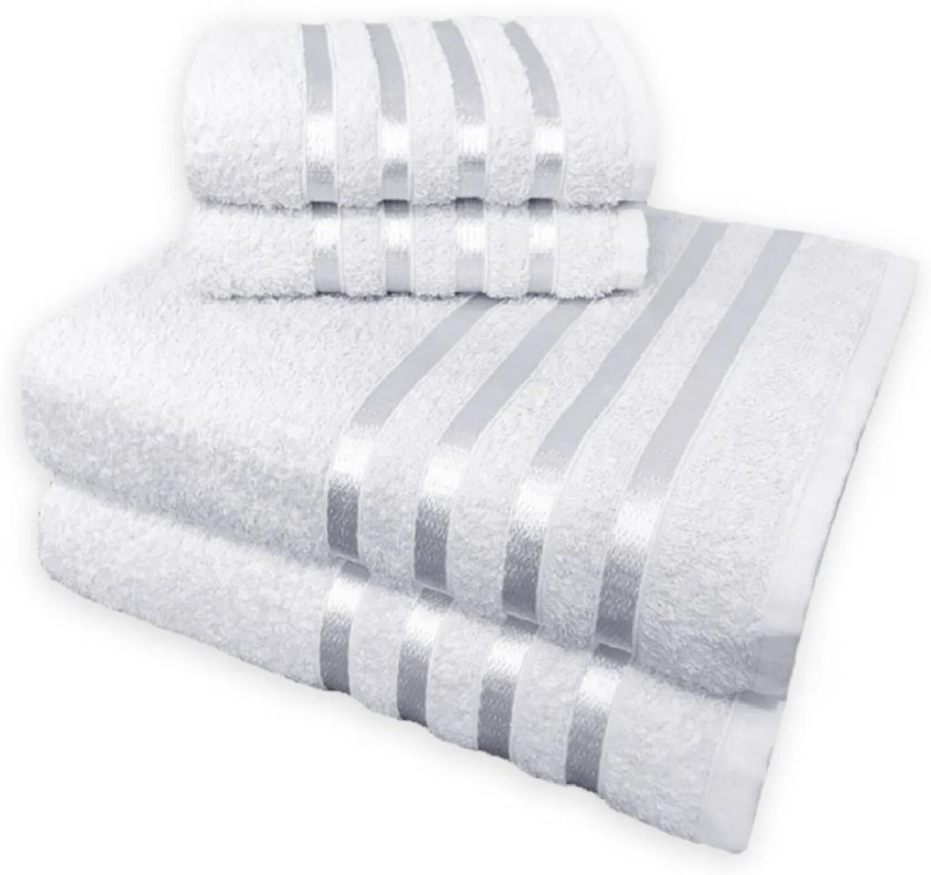 Jogo de Toalha 4 Peças kit de toalhas 2 banho 2 rosto Jogo de Banho Branca