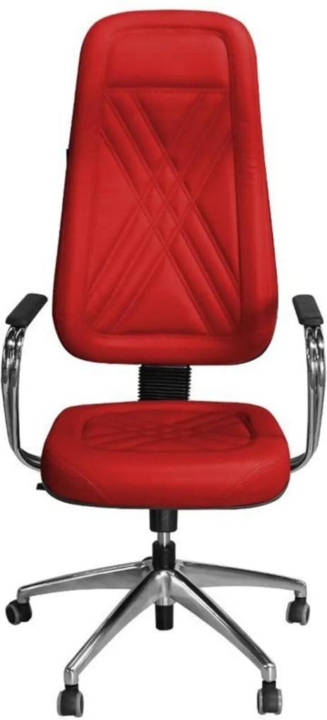 Cadeira Pethiflex Pp-01Gcbc Giratória Couro Vermelho
