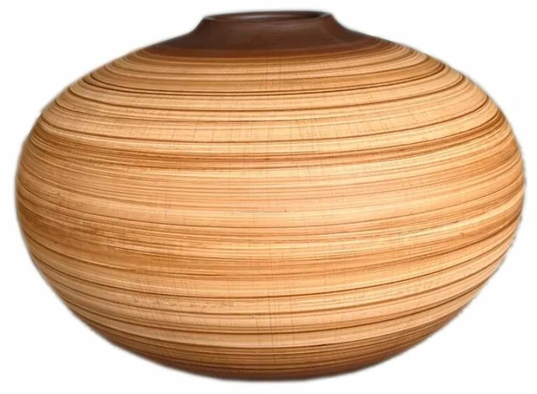 Vaso Bola Decorativo em Cerâmica Carolina Haveroth - Bamboo Fosco