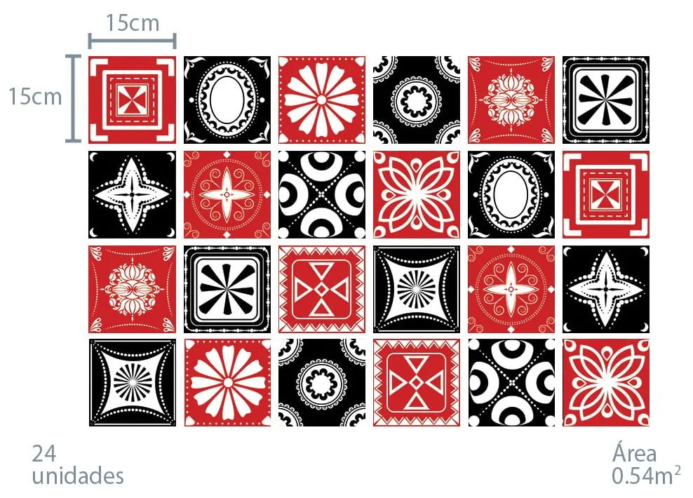 Red and black - Conjunto com 24 peças
