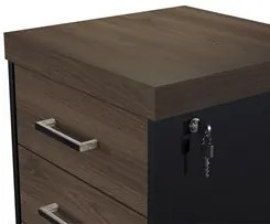 Mesa para Escritório 160cm e Gaveteiro com Rodízios Corp A06 Charuto/P