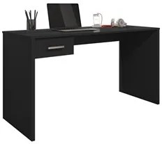 Mesa Home Office Notebook 127cm 1 Gaveta Gávea Preto Trama - Móveis Le