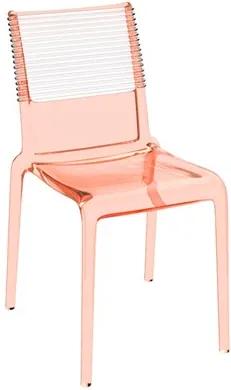 Cadeira Rhames em Policarbonato C/Elásticos - Rosa