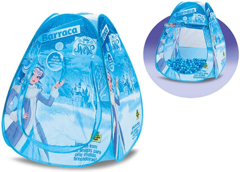 Barraca Infantil Dobrável e Portátil com 50 bolinhas, Fácil de montar – Princesa do Gelo  – Samba Toys