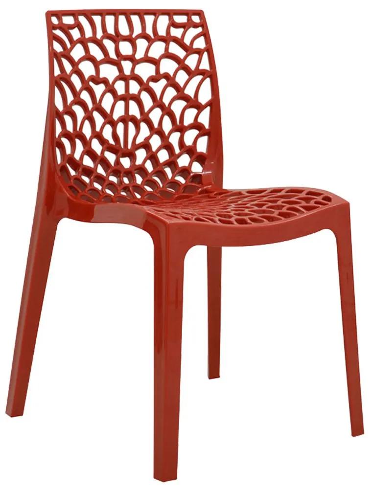 Cadeira Decorativa Sala e Cozinha Cruzzer (PP) Vermelha G56 - Gran Belo