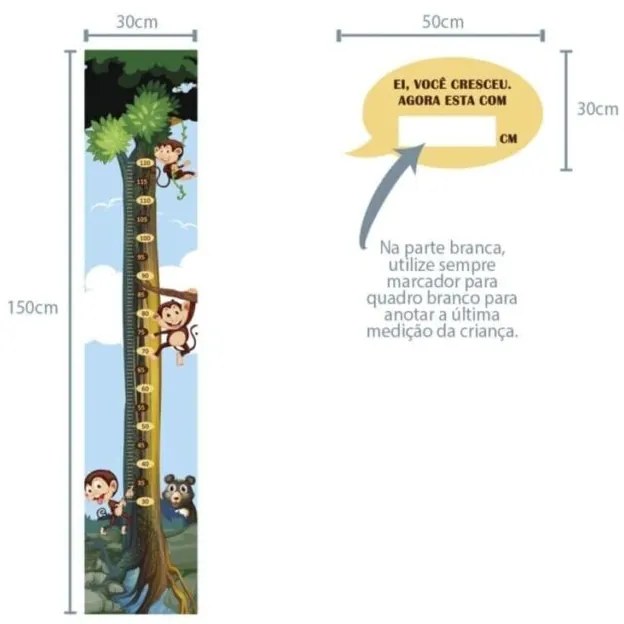 Régua de Crescimento Macacos