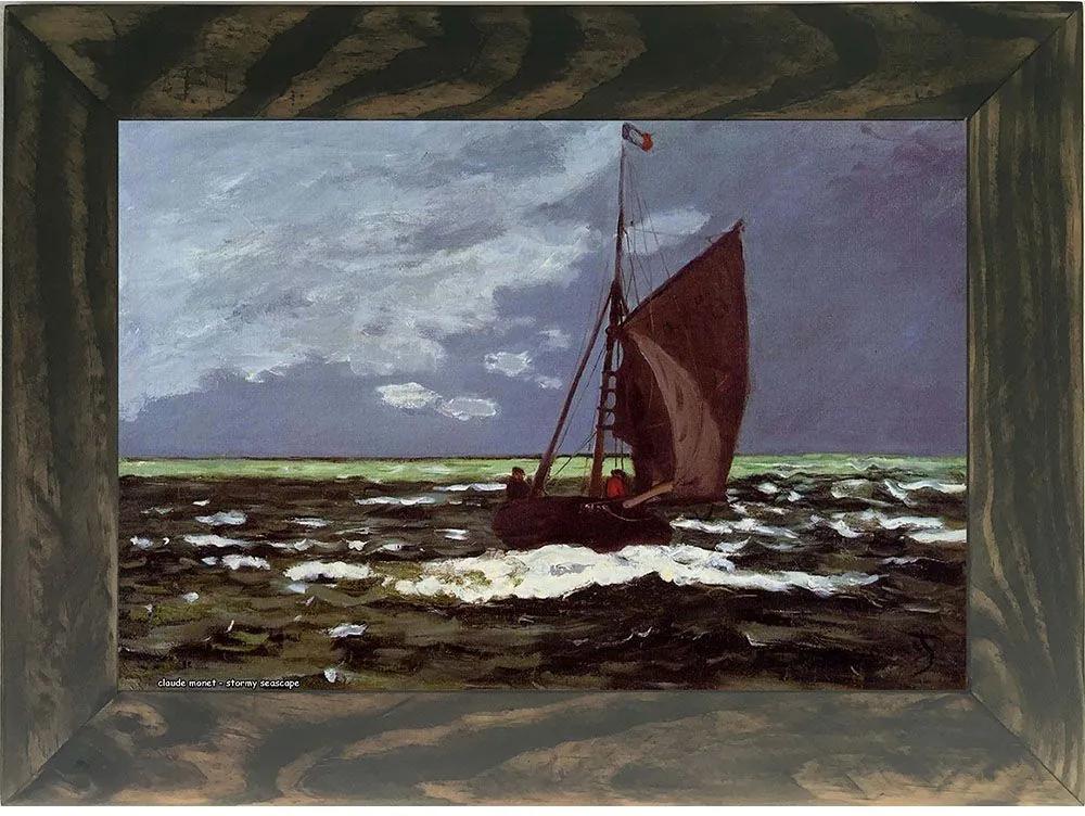 Quadro Decorativo A4 Stormy Seascape - Claude Monet Cosi Dimora