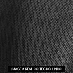 Poltrona Para Sala Pés Metálicos Preto Ana Linho Preto - Ibiza