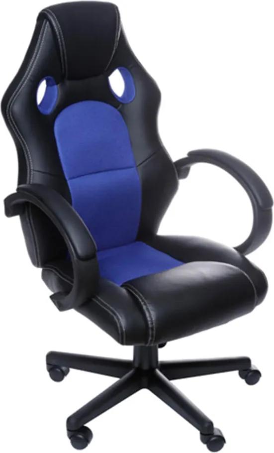 Cadeira de Escritório Gamer Racer - Preta e Azul