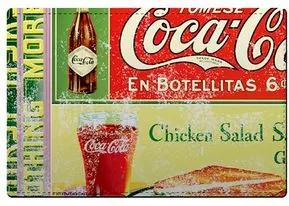 Kit Jogo Americano e Porta Copos Coca Cola Boteco Vintage - 4 Peças
