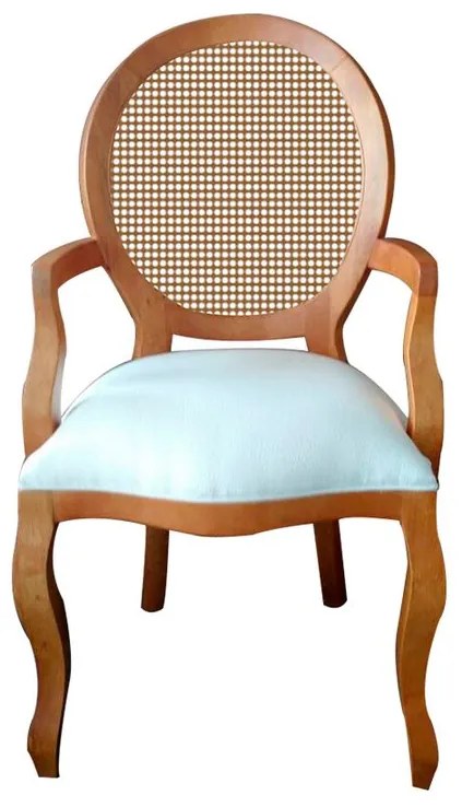 Cadeira de Jantar Medalhão Lisa Com Braço - Wood Prime 997087 Liso