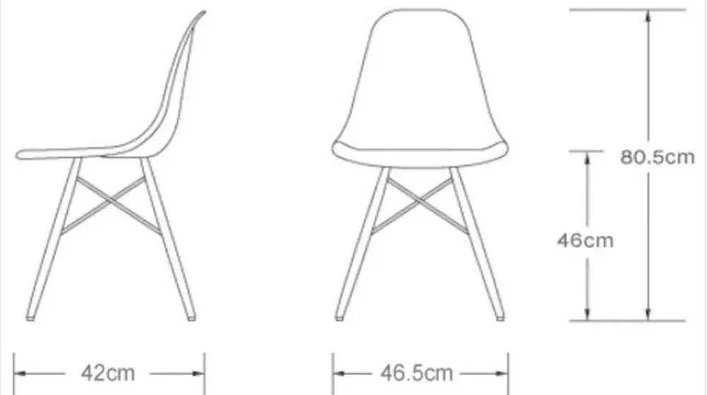 Cadeira Eiffel Charles Eames de Plástico Reciclável Branca com Base de Madeira DSW L15 - Gran Belo